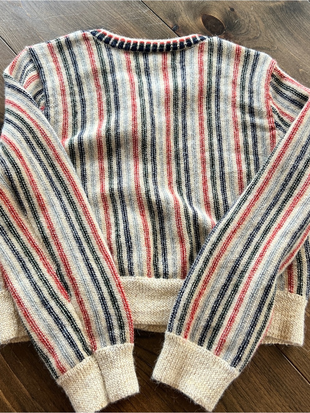 The Great Tiny Striped Alpaca Cardigan-small - Picture 3 of 4